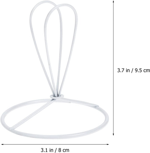 4-Pack 3.34X3.14X3.14In OSALADI Lampshade Frame Cone Shape Wire Lamp Cover with Ring Support for Diy Lamp Projects