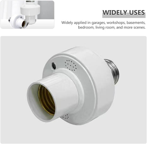 E27 Bulbs Outanaya Voice Control Lamp Holder Socket Smart Voice Activated Light Socket Compatible with Led Incandescent