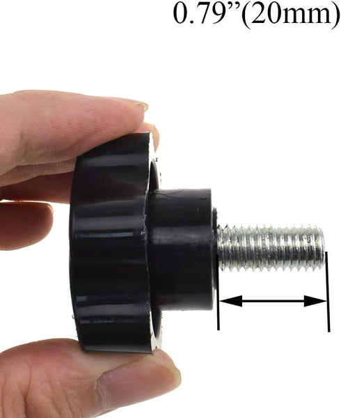 Hahiyo Hex Handle Threaded Knobs | Star Bump Shape M10 20mm Screw Length | Clamping Handgrip Nut Screw Combined Tightly