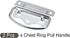 Chest Ring Pull Handle | 80mm (3.15") Iron Spray Paint Folding Handle for Toolbox