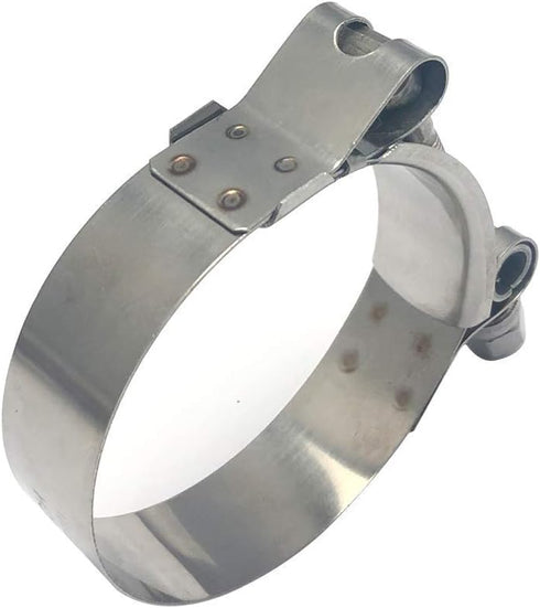 ISPINNER 2 Pack 1.5 Inch Stainless Steel T-Bolt Hose Clamps - Clamp Range 44-50mm for 1.5" Hose ID