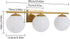 lxrnqcey 3-Light Bathroom Light Fixtures, Brushed Gold Vanity Light with Globe Milk Glass Shade, Modern Wall Sconces