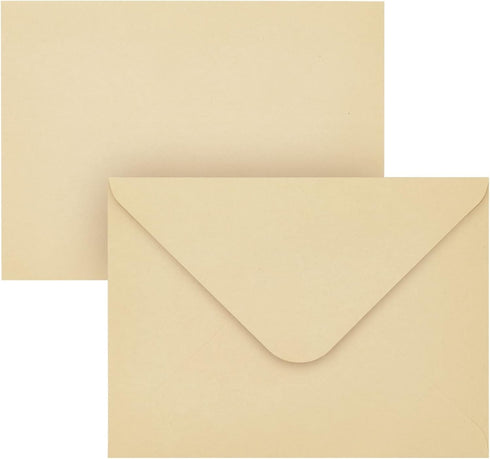 Juvale 100 Pack 4x6 Envelopes for Invitations, V-Flap Kraft Paper for Wedding RSVP, Birthday, Graduation (A6, Light
