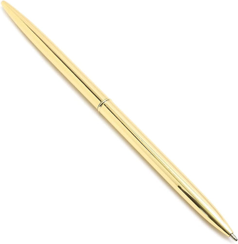 Juvale Gold Ballpoint Pens, Pack of 12, 1 mm Medium Point, Black Ink, Metal Twist-Action Design for Wedding Guest Book