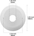 WEIYOUDJ 3.93 Inch E14 1.26 Inch White Glass Globe Shade Fixture Replacement, Diameter, Base Fitter, double hole Glass