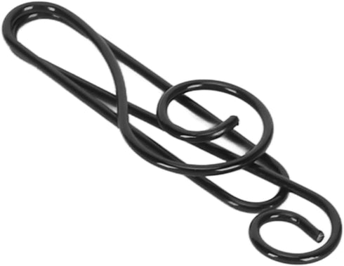 Music Note Paper Clips 100pcs, Black Musical Notes for Office School Paper Files with Storage Box