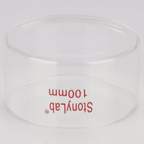 stonylab Thick-Wall High Borosilicate Glass Crystallizing Dish, Flat Bottom, No Spout, O.D. 100 mm, 300 ml