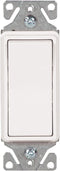 Eaton 7511W 15 Amp 120/277V Heavy-Duty Grade Single-Pole Decorator Lighted Switch with Back & Push Wire, White by Eaton