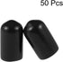 uxcell 50pcs Rubber End Caps, 7.5mm ID Vinyl Round Tube Bolt Cap Cover, Black, 0.3 inch