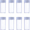12PCS 25ML Plastic Test Tubes, Sample Bottles with Screw Caps for Scientific Experiments, Party Storage