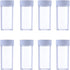 12PCS 25ML Plastic Test Tubes, Sample Bottles with Screw Caps for Scientific Experiments, Party Storage