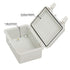 Zulkit IP65 Waterproof ABS Plastic Electrical Box - Hinged Shell with 2 Cable Glands, 5.9 x 3.9 x 2.8 inch.
