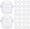 200pcs Disposable Dessert Cups: Clear Plastic Cups with No Holes Dome Lids