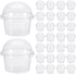 200pcs Disposable Dessert Cups: Clear Plastic Cups with No Holes Dome Lids