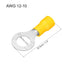 uxcell 100 Pcs Insulated Ring Wire Connector Electrical Crimp Terminal 12-10 AWG for Electrical Projects Yellow