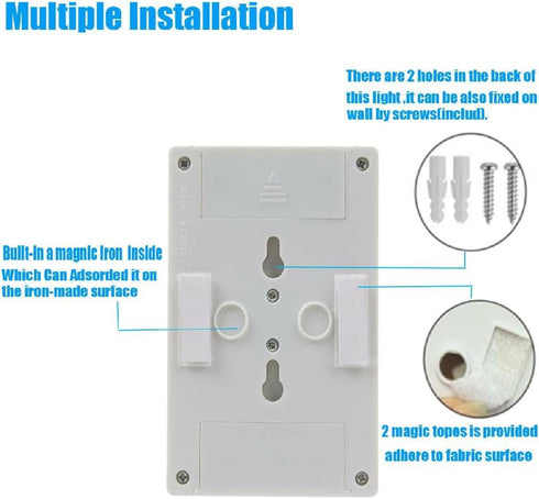 DAGIJIRD Mini COB LED Lamp Switch Wall Night Lights Battery Operated Cabinet Garage Light Bedside Lamp Aisle Lights