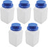 Othmro 5pcs 500ml/16.9oz Plastic Lab Chemical Reagent Bottles, Square Wide Mouth Liquid/Solid Sample Storage with Blue