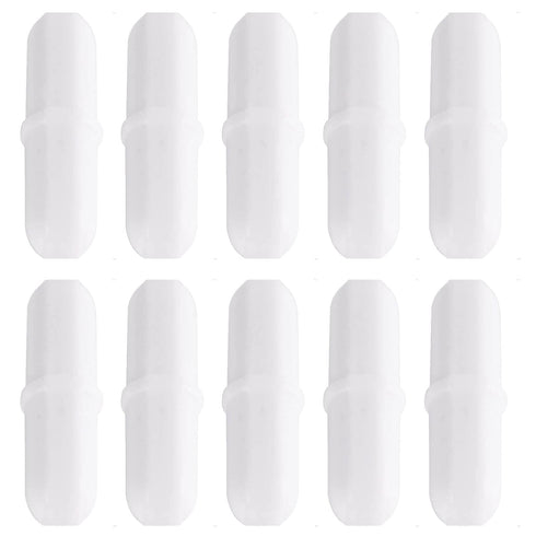Magnetic Stir Bars, 10 Pcs PTFE Magnetic Stirrer Mixer Stir Bar, 20 mm/0.8 Inch White Laboratory Stirrer Mixer Bar (10)