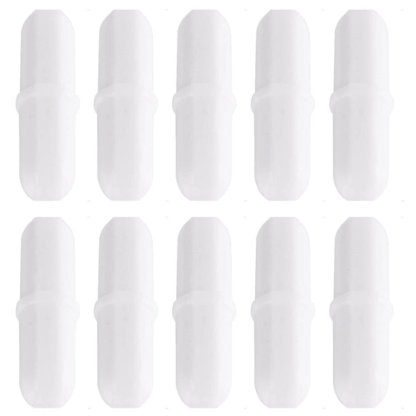 Magnetic Stir Bars, 10 Pcs PTFE Magnetic Stirrer Mixer Stir Bar, 20 mm/0.8 Inch White Laboratory Stirrer Mixer Bar (10)
