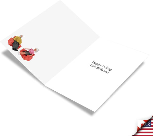 NobleWorks - 40th Birthday Card with Envelope, Funny Stationery Notecard for Birthdays, 40 Year Old Greeting - How Did
