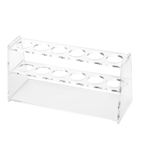 Acrylic Test Tube Holder Rack, Clear, for 100ml Centrifuge Tubes, Holds 26-30mm Tubes, 6 Wells
