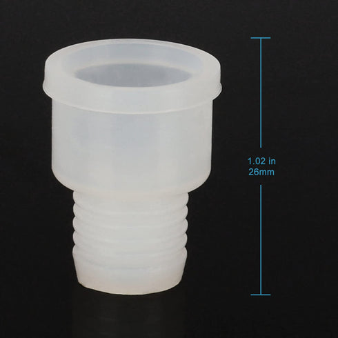 Stonylab Silicone Stopper with Thread, 14# Natural Septum Stopper for 14/20 Outer Joint Lab Glassware, 10 Pack