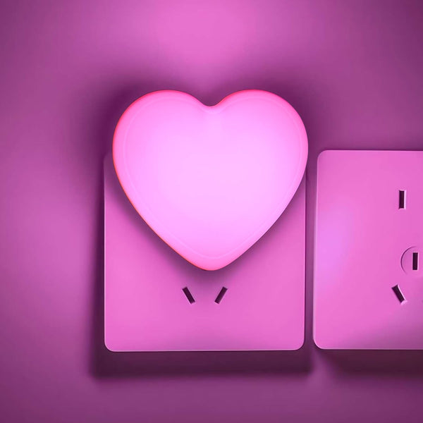 INZU Cute Night Light, Heart Night Light for Kids, LED Nightlight with
