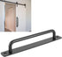 ViaGasaFamido Elegant Sliding Barn Door Handle, Black Flush Patio Door Handle for Wardrobes, Cabinets