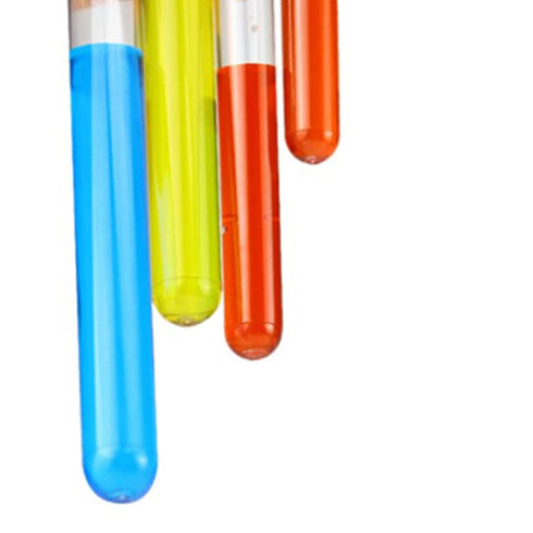 Othmro 100Pcs Clear Plastic Test Tubes with White Caps, 12mmx75mm Mini Test Tubes for Jewelry, Seed Beads, Liquid