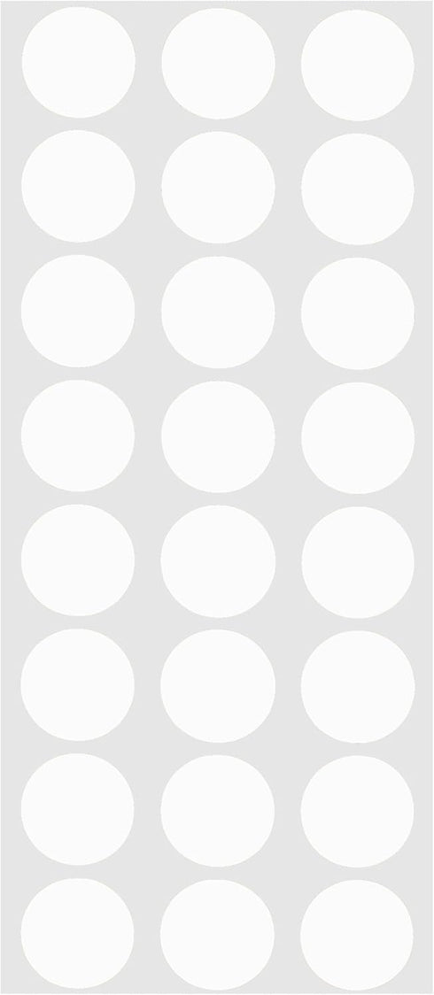 ChromaLabel 0.50 Inch Round Permanent Color Code Dot Stickers, 1200 Pack, 24 Labels per Sheet, White