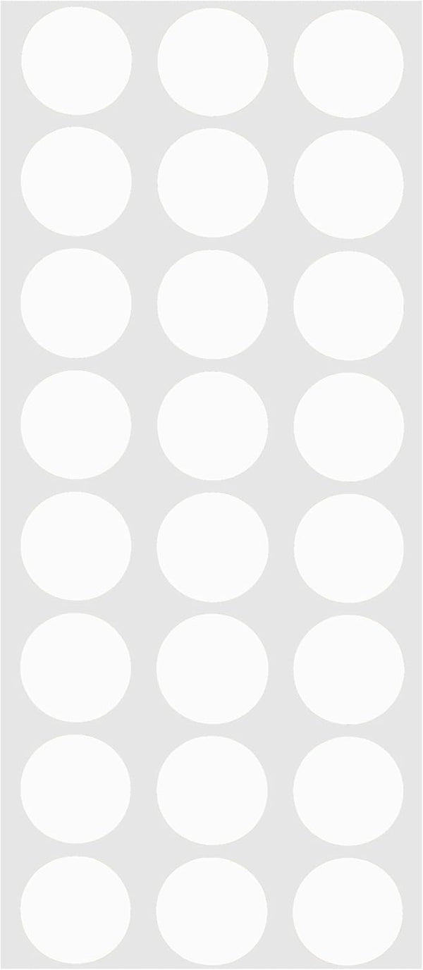 ChromaLabel 0.50 Inch Round Permanent Color Code Dot Stickers, 1200 Pack, 24 Labels per Sheet, White