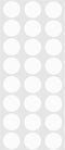 ChromaLabel 0.50 Inch Round Permanent Color Code Dot Stickers, 1200 Pack, 24 Labels per Sheet, White