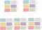 TEHAUX 5sets Blank Index Note Cards Binder Writing Cards for Vocabulary Daily