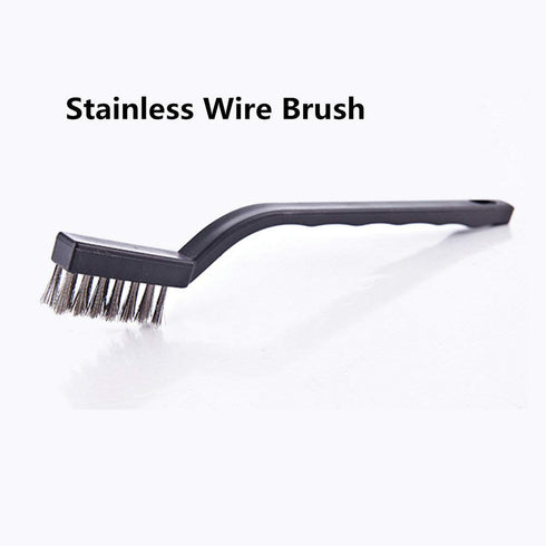 12PCS Mini Wire Brushes, Stainless Steel & Brass Brush Set for Automotive Cleaning & Rust Removal