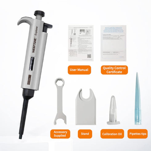 10-100µL Micropipette, High-Accurate Adjustable Variable Volume Single-Channel Pipette for Laboratory Use