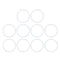 X AUTOHAUX Silicone O-Rings, VMQ Seal Gasket for Pipe Repair, 38mm OD 33.2mm ID 2.4mm Width, White, Pack of 10