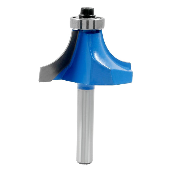 Roundover Router Bit 1" Radius with 1/4" Shank, Corner Rounding Edge Forming Bit for Woodworking Edge Processing, Blue