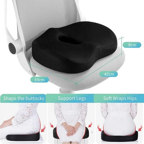 Generic Recommended Orthopedic Seat Cushion for Any Chair Comfort Doctor for Back Support Pain Relief Stress Solution