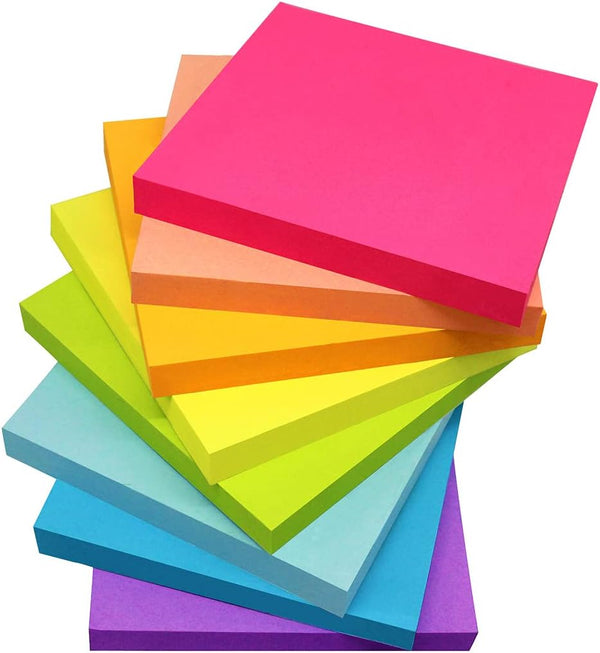 Vanpad Pop Up Sticky Notes 3x3 Inches, Bright Colors Refills, Easy to Post for Home, Office, 16 Pads/Pack