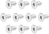uxcell M4x8mm Flat Head Machine Screws, 304 Stainless Steel Fasteners, 40Pcs