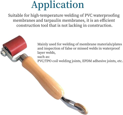 Combo Seam Rollers - 45mm Silicone Seam Roller with 6mm Brass Detail Penny Roller for Roofing