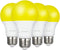 DEWENWILS LED Light Bulbs Outdoor, A19 Yellow Light Bulb, 9W (60W Equivalent), 2400K Amber Glow, 4 Pack