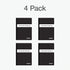 Oxford Poly Composition Notebook 4 Pack, Compact Size, 5 x 7 Inches, College Ruled, 80 Sheets, Black Covers