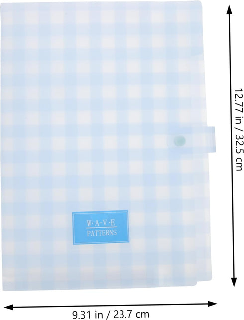Portable File Holder Binder Folder, Blue, A6, A4, Easy to Use, Organizes Paper