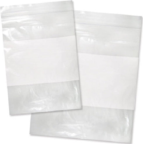Reclosable Zip Poly Bags, 9x12W, 100 Bags, 2 Mil Clear Plastic with Resealable Lock Seal for Travel, Storage, Shipping