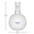 Glass 250ml Single Neck Boiling Flask with 24/40 Standard Taper Outer Joint, 250ml Flat Bottom