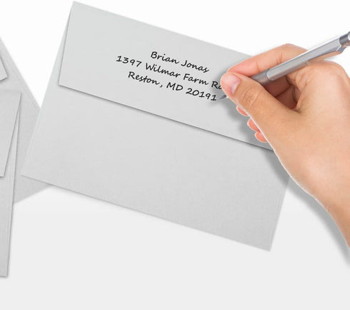 LUXPaper A7 Invitation Envelopes for 5 x 7 Cards in 80 lb. Gray, Printable with Peel and Press Seal, 50 Pack
