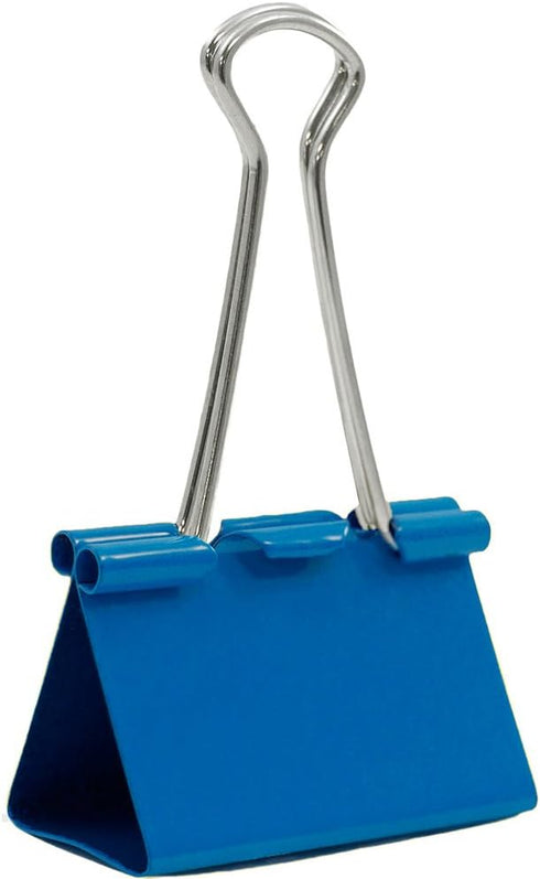 64 JAM Plus Blue Large Binderclips + Blue Size Rubberbands
