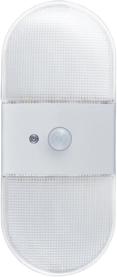 Ecolight Battery-Operated 6-inch LED Dual Lens Motion Utility Light - Auto Timer - 30,000 Hours Lamp Life - White by Good Earth Lighting