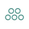 uxcell Fluorine Rubber O-Rings, 6mm OD 4mm ID 1mm Width FKM Seal Gasket, Green, Pack of 5
